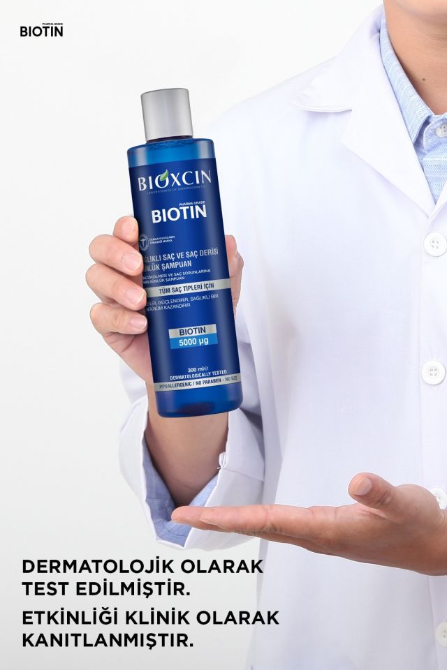 Biotin 5.000 Mg 60 Tablets Biotin Shampoo 300 Ml Gift - Stronger Hair