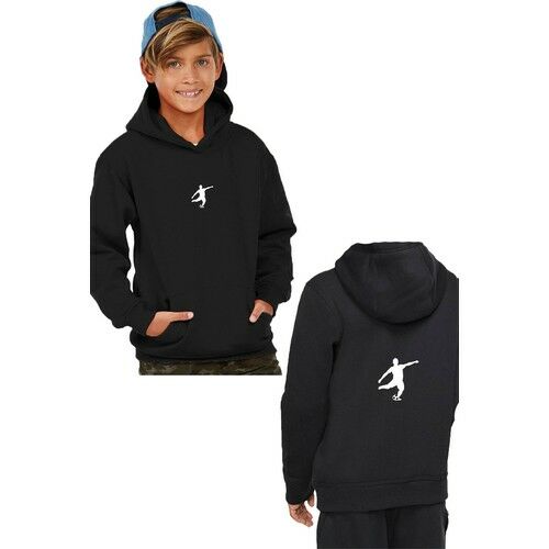 Futbol Çocuk Sweatshirt Kapüşonlu Ön Arka Baskılı