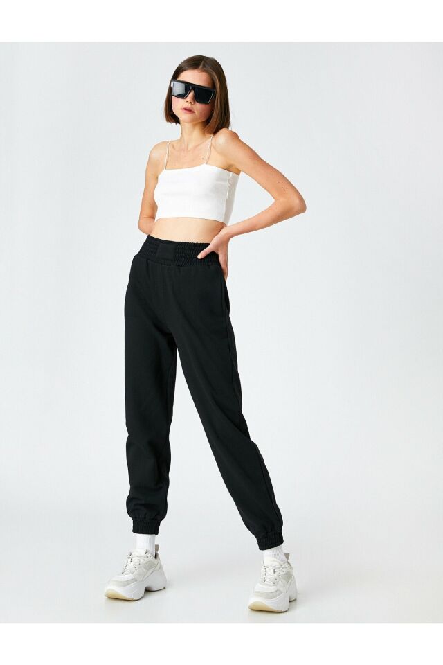 Jogger Sweatpants With Elastic Waist Pocket