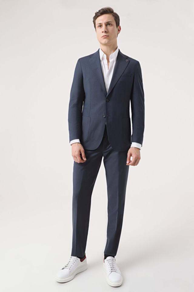 Slim Fit Navy Blue Suit
