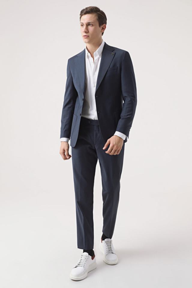 Slim Fit Navy Blue Suit