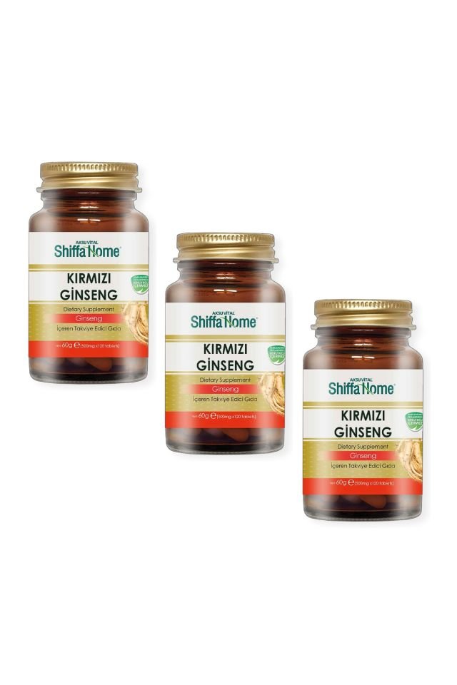 (AKSUVİTAL) Kırmızı Ginseng 500 Mg 120 Tablet X 3 Adet