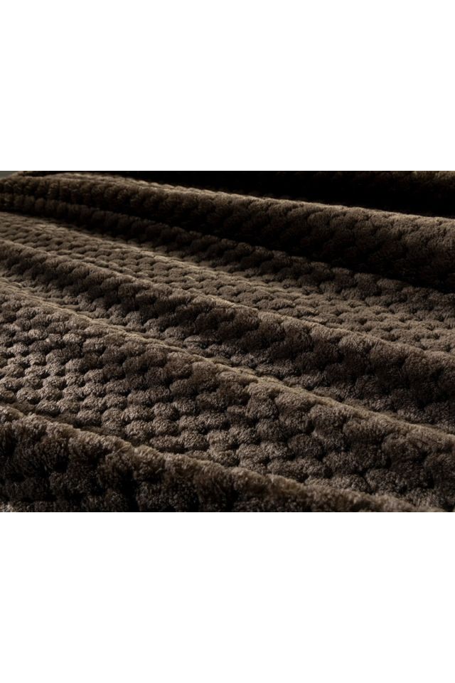 Puffy Bubble Super Soft Double Blanket 200x220 cm Brown