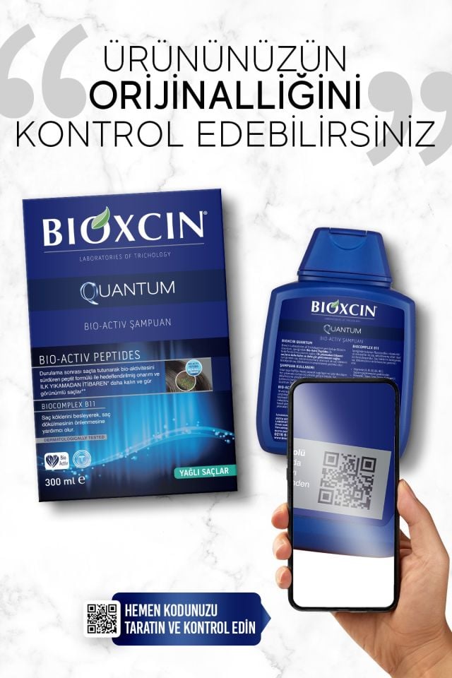 Bioxcin Quantum Şampuan 3 Al 2 Öde Yağlı Saçlar İçin 3x300 Ml - İnce Telli Saçlar İçin Dökülme Karşıtı Şampuanı