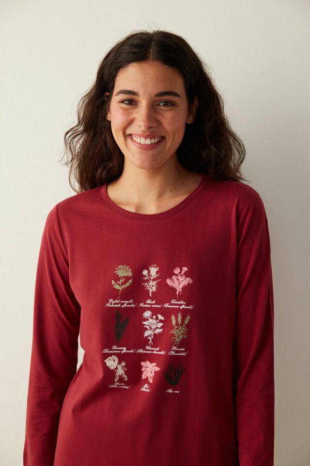 Çok Renkli Sweet Flowers Pantolon Pijama Takımı