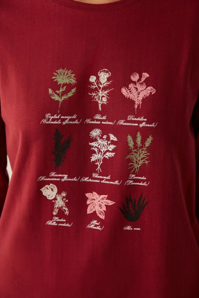 Çok Renkli Sweet Flowers Pantolon Pijama Takımı
