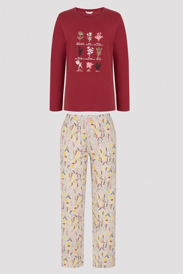 Çok Renkli Sweet Flowers Pantolon Pijama Takımı