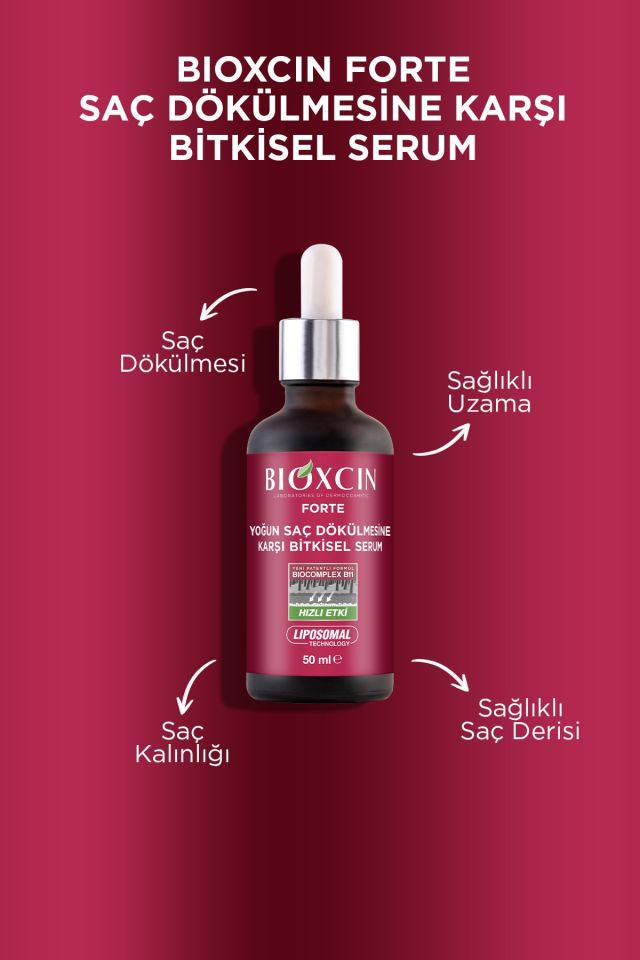 Forte Yoğun Saç Dökülmesine Karşı Bitkisel Saç Serumu 3 X 50 ml Lipozom Teknolojisi