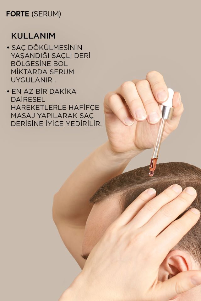 Forte Yoğun Saç Dökülmesine Karşı Bitkisel Saç Serumu 3 X 50 ml Lipozom Teknolojisi