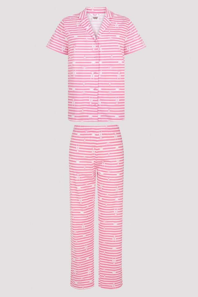 Stripes Gömlek Pantolon Pijama Takımı