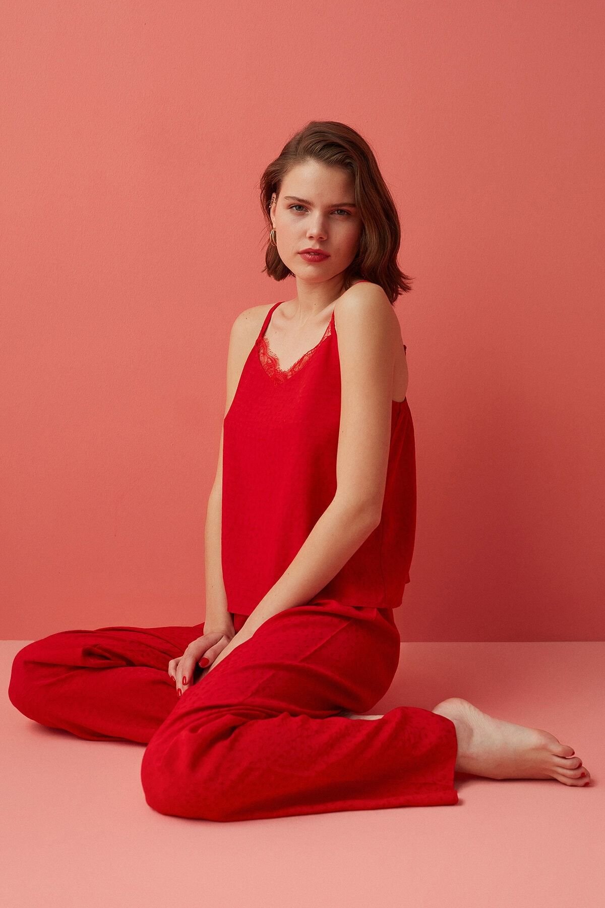 Flame Red Love Aura Athlete Pajamas Set