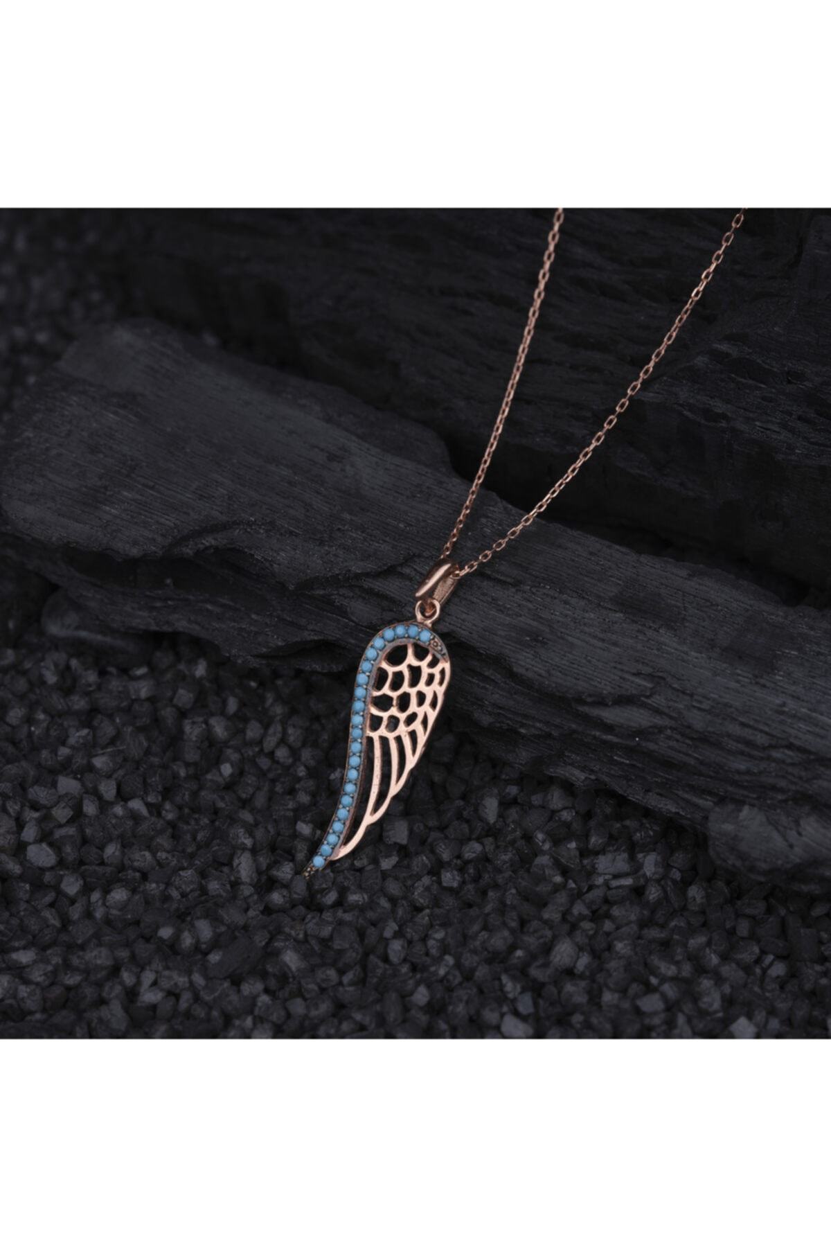 Angel Wing Silver Women's Necklace Model