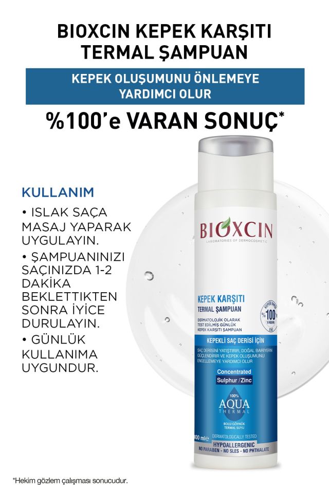 Bioxcin Aqua-Thermal Kepek Karşıtı Şampuan 300 Ml