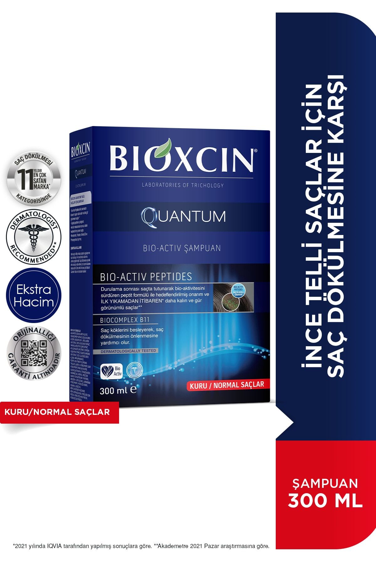 Quantum Shampoo For Dry And Normal Hair 300 Ml - Hair Loss Shampoo For Fine Hair