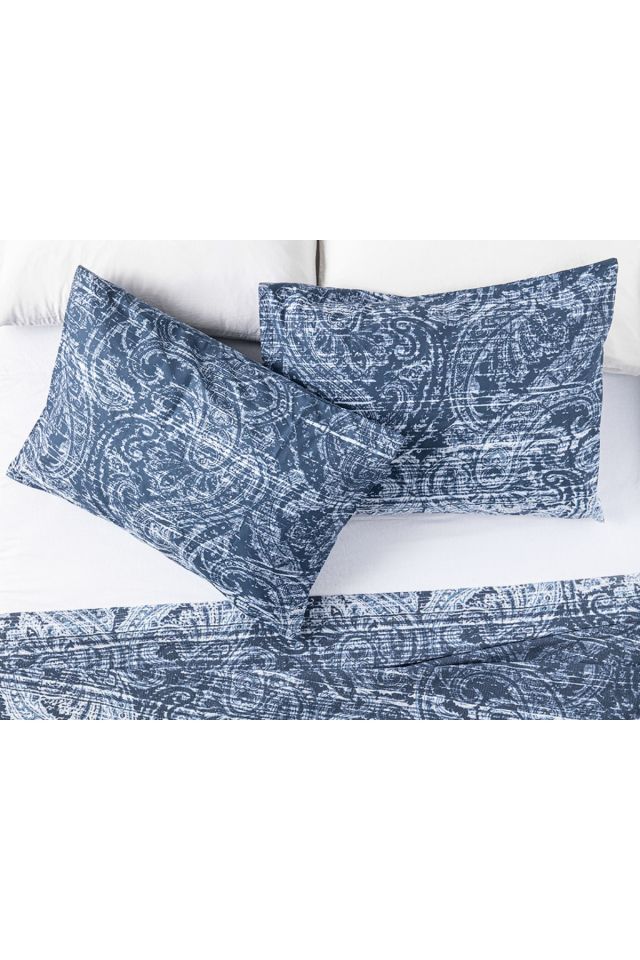 Anhinga Cotton 2-Pack Pillowcase 50x70 Cm Navy Blue
