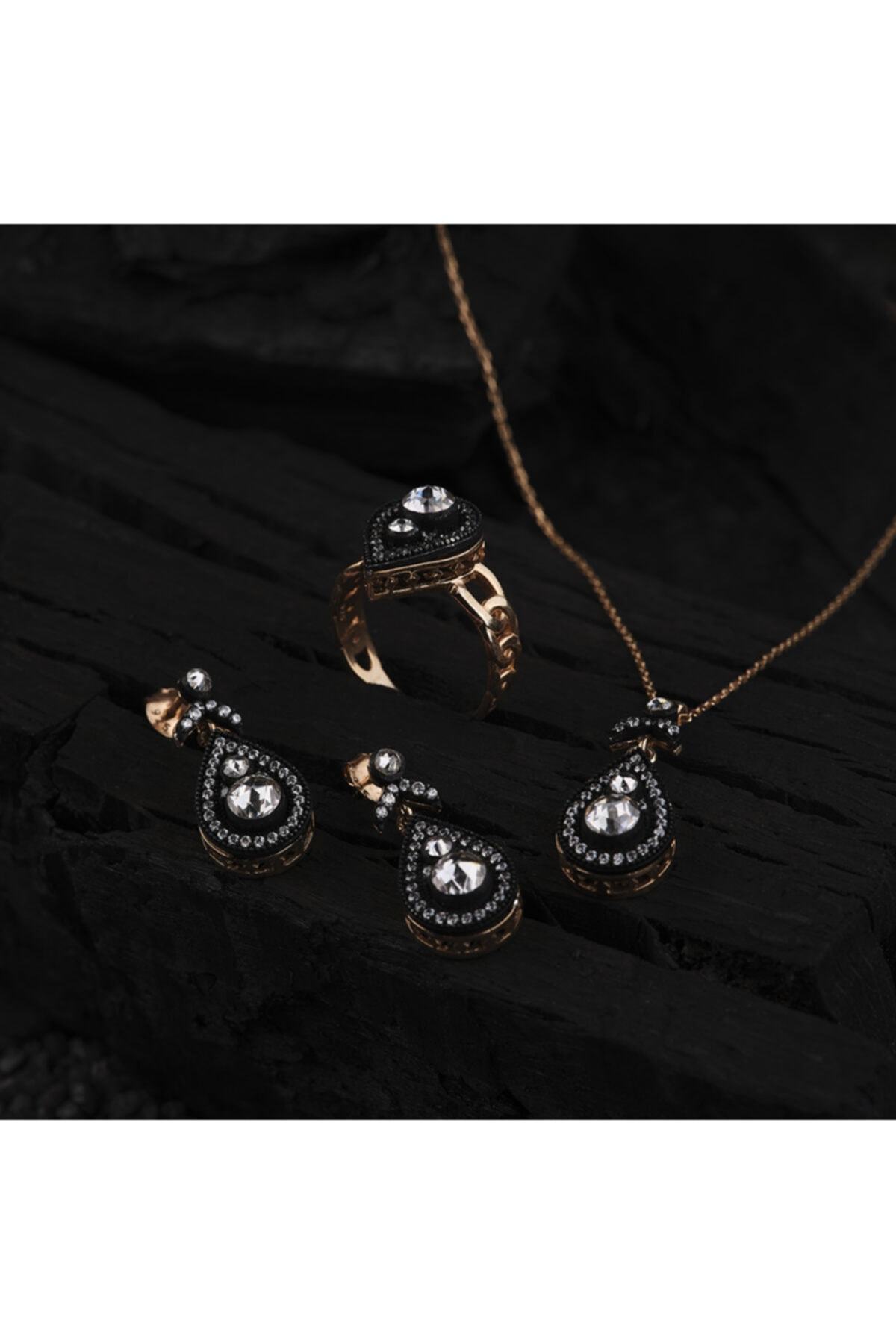 Diamond Drop Women's Silver Set