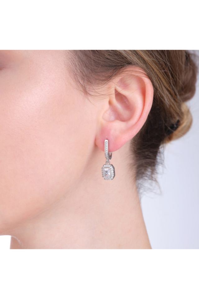 Baguette Stone Silver Female Set Model