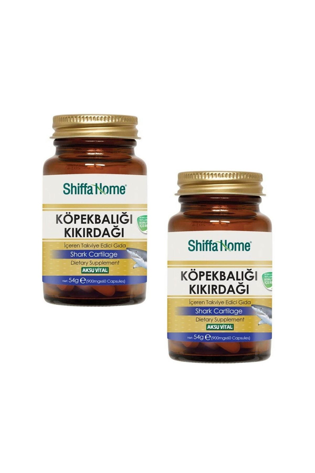 (AKSUVİTAL) Köpekbalığı Kıkırdağı 900mg 60 Kap X 2 Adet