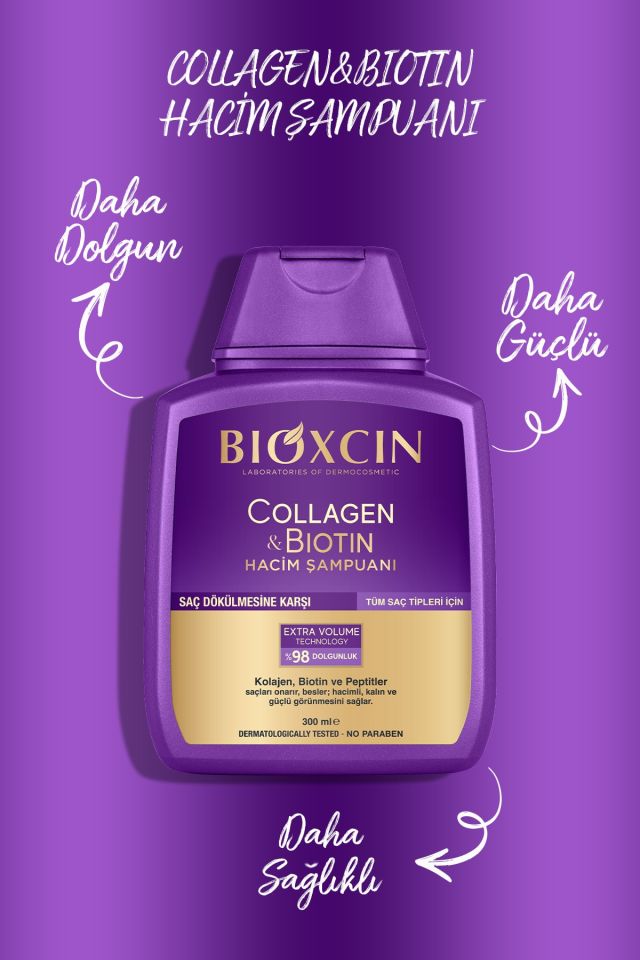 Collagen & Biotin Volume Shampoo 300ml + Biotin 5000 mg 60 tablets + Keratin Argan Hair Care Oil