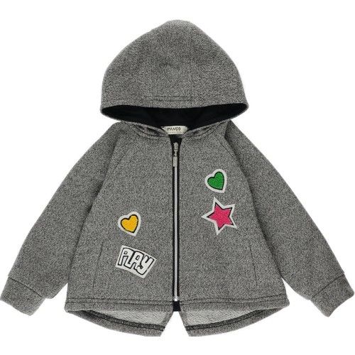 Kız Bebek Arma Detaylı Kapüşonlu Sweatshirt