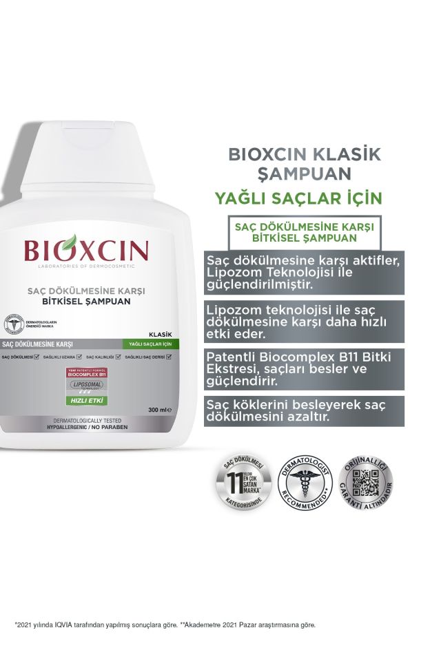 Klasik Yağlı Saçlar İçin Şampuan 300 Ml - Genesis Şampuan Dökülme Karşıtı