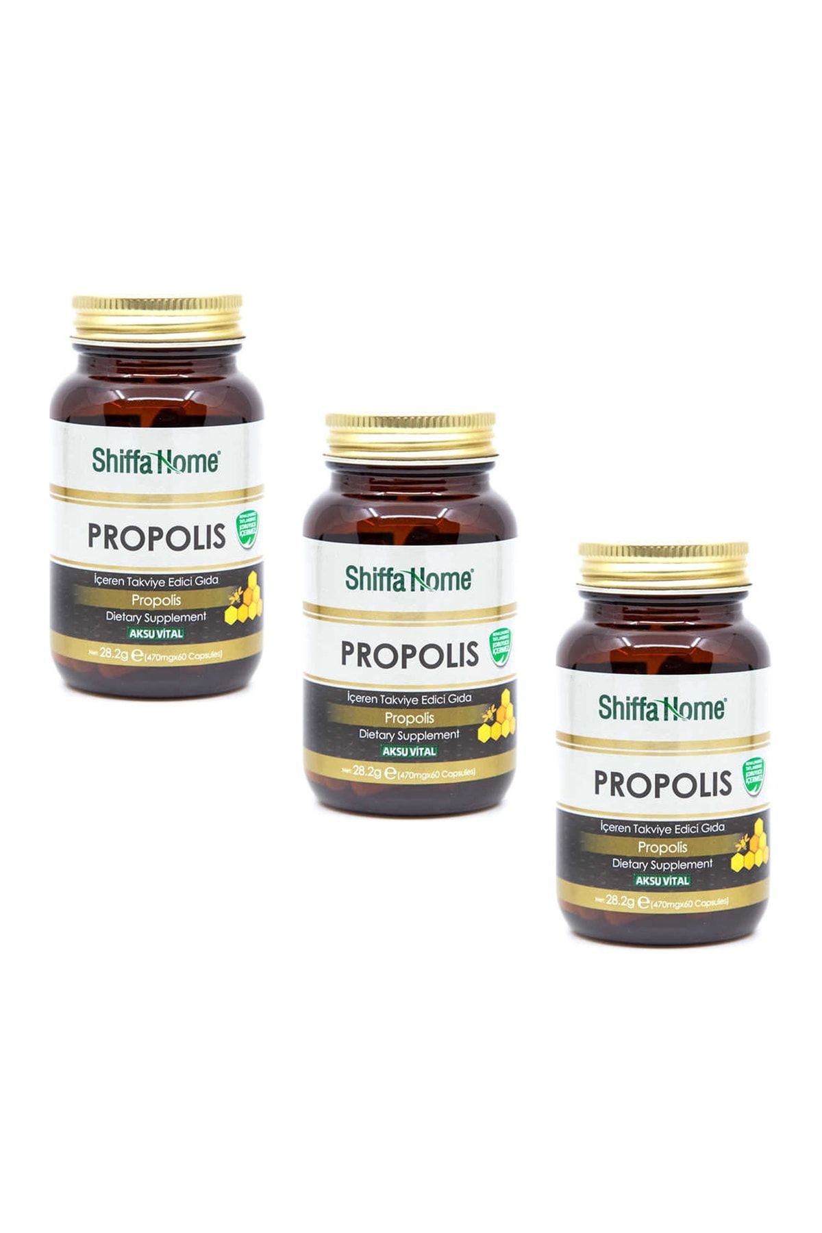 (AKSUVİTAL) Propolis 470 Mg 60 Kapsül X 3 Adet