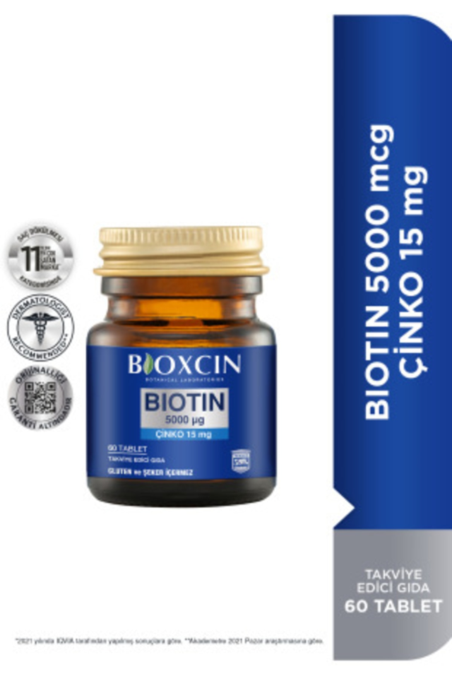 Biotin 5000 Mg Food Supplement 60 Tablets - Healthy Hair, Skin, Nails