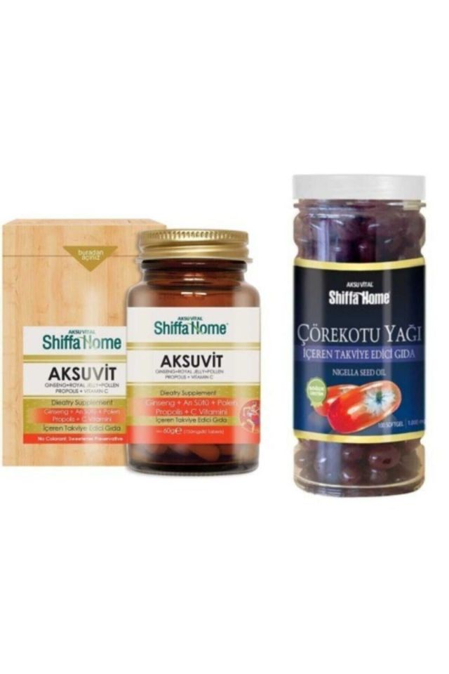 Aksuvit Tablet & Çörekotu Yağı Softjel- 1000 Mg