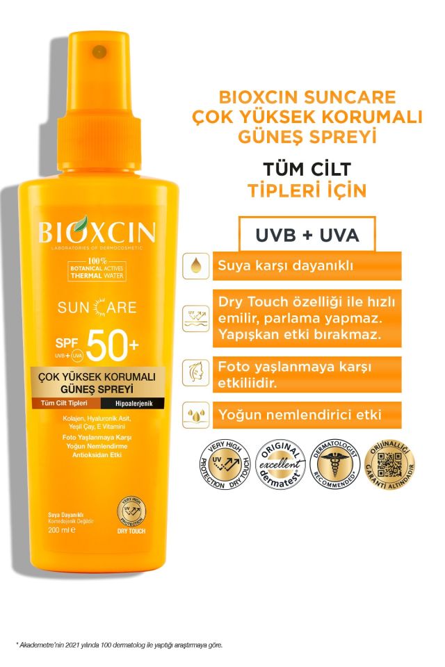 Sun Care Çok Yüksek Korumalı Tüm Ciltler Güneş Spreyi Spf 50+ 200 Ml