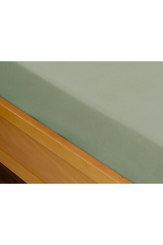 Plain Cotton Single Bed Sheet 160x240 Cm Green