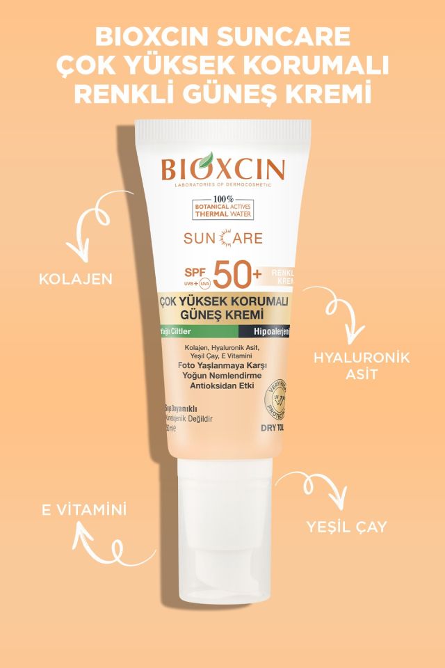 Sun Care Very High Protection Tinted Sunscreen for Oily Skin Tinted Spf 50+ 50 Ml