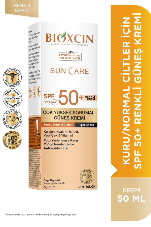 Sun Care Çok Yüksek Korumalı Kuru Ciltler İçin Renkli Güneş Kremi Tinted Spf 50+ 50 ml