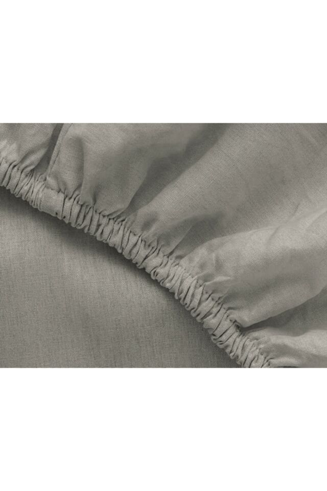 Düz Penye Tek Kişilik Lastikli Çarşaf Takımı 100x200 Cm Çakıl Taşı