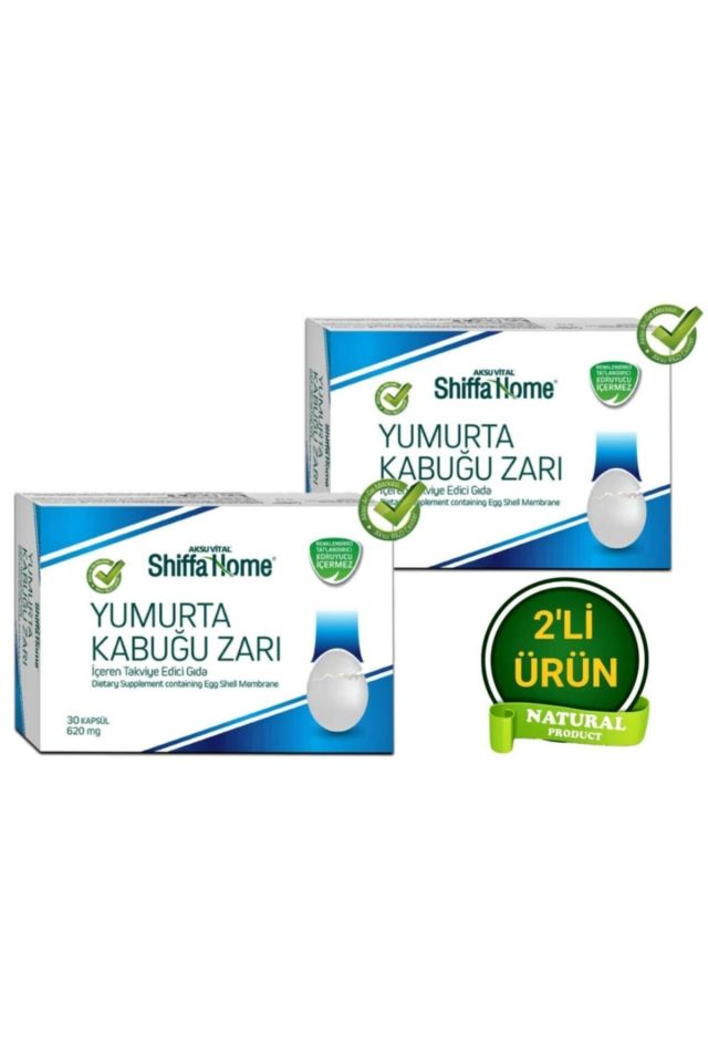 Shiffa Home Yumurta Kabuğu Zarı 620mg 30 Kapsül