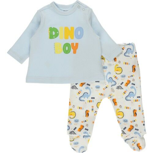 Newborn Dino Printed Double Pajamas Set