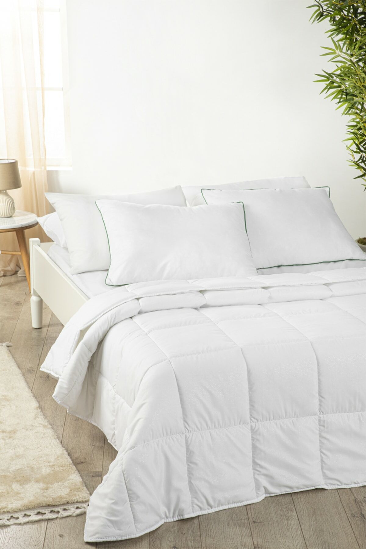 Bamboo Basic Bamboo Double Pillow Quilt Tk 195X215 Cm White