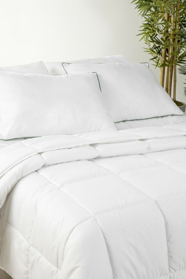 Bamboo Basic Bamboo Double Pillow Quilt Tk 195X215 Cm White
