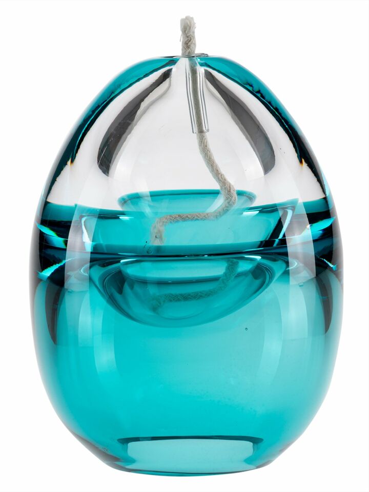 Medium Egg Oil Lamp Green Turquoise