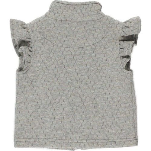 Baby Girl Flywheel Detailed Quilted Vest