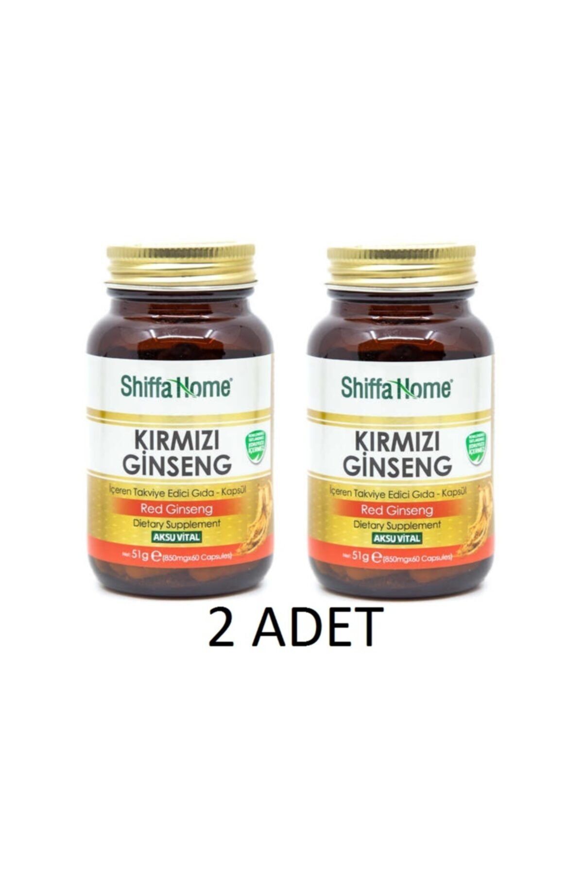 2 Adet Aksu Vital Kırmızı Ginseng 60*2=120 Kapsül