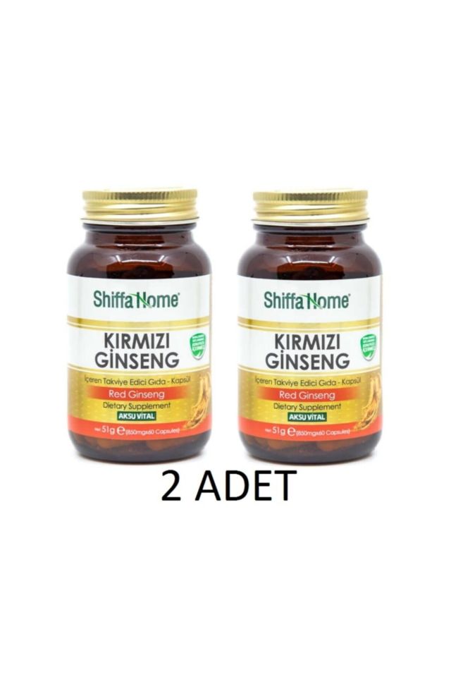 2 Adet Aksu Vital Kırmızı Ginseng 60*2=120 Kapsül