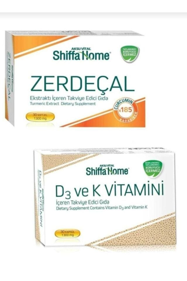 Turmeric Food Supplement Containing Curcumin 1300mg 30 Capsules & Vitamin D3 And K