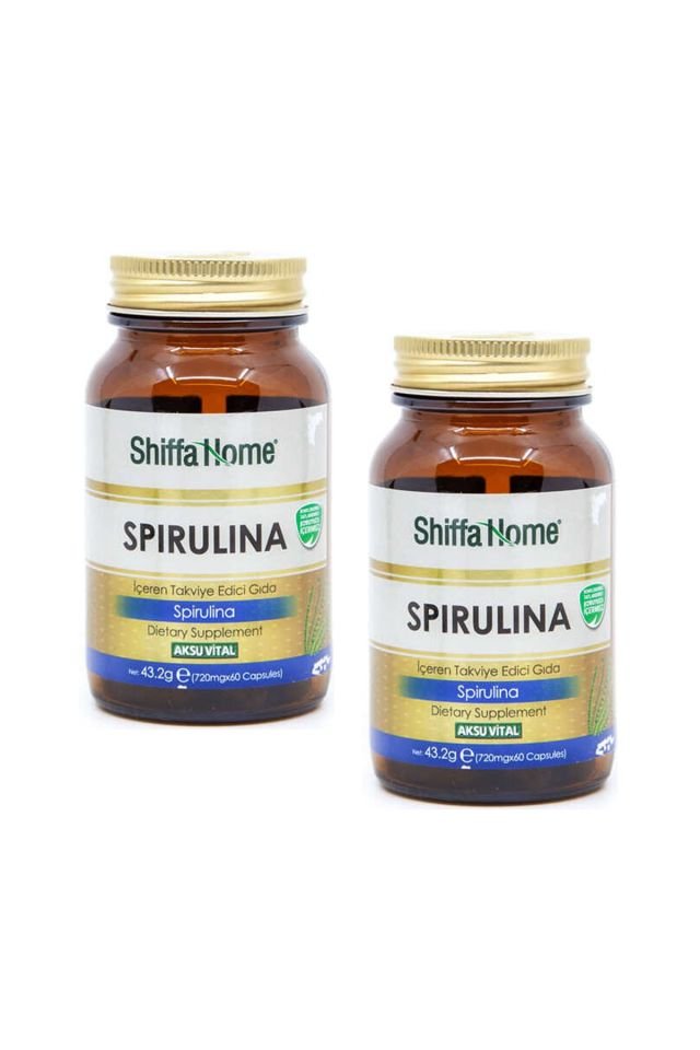 (AKSUVİTAL) Spirulina 720 Mg 60 Kapsül X 2 Adet