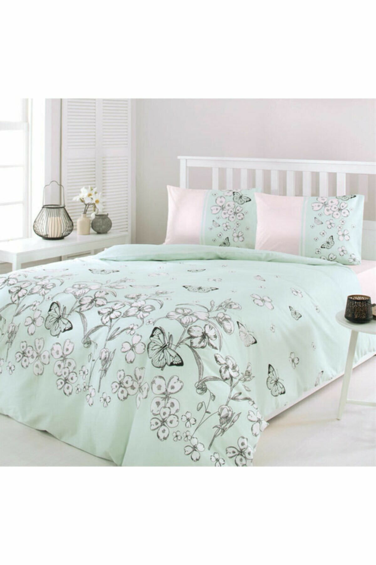 Floretta Bloom Double Duvet Cover Set Mint