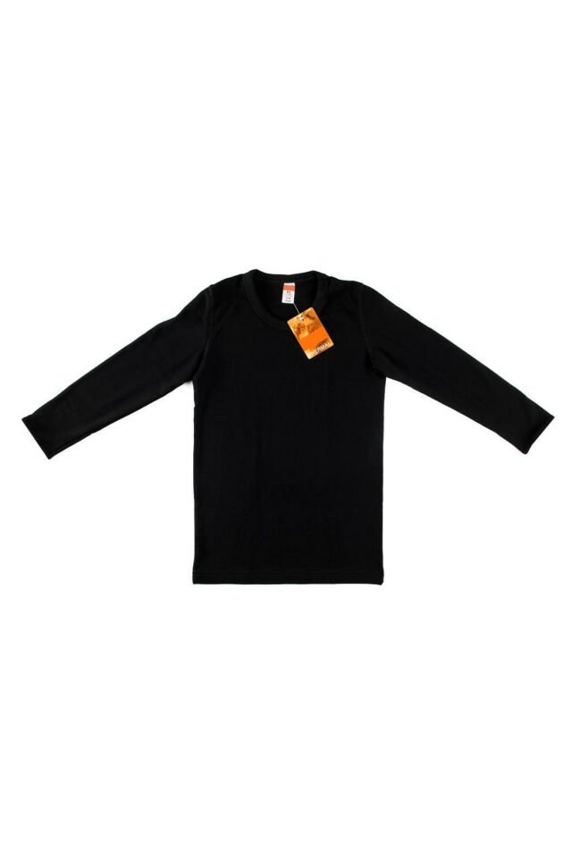 Boy Black 2-Pack Thermal Long Sleeve Undershirt