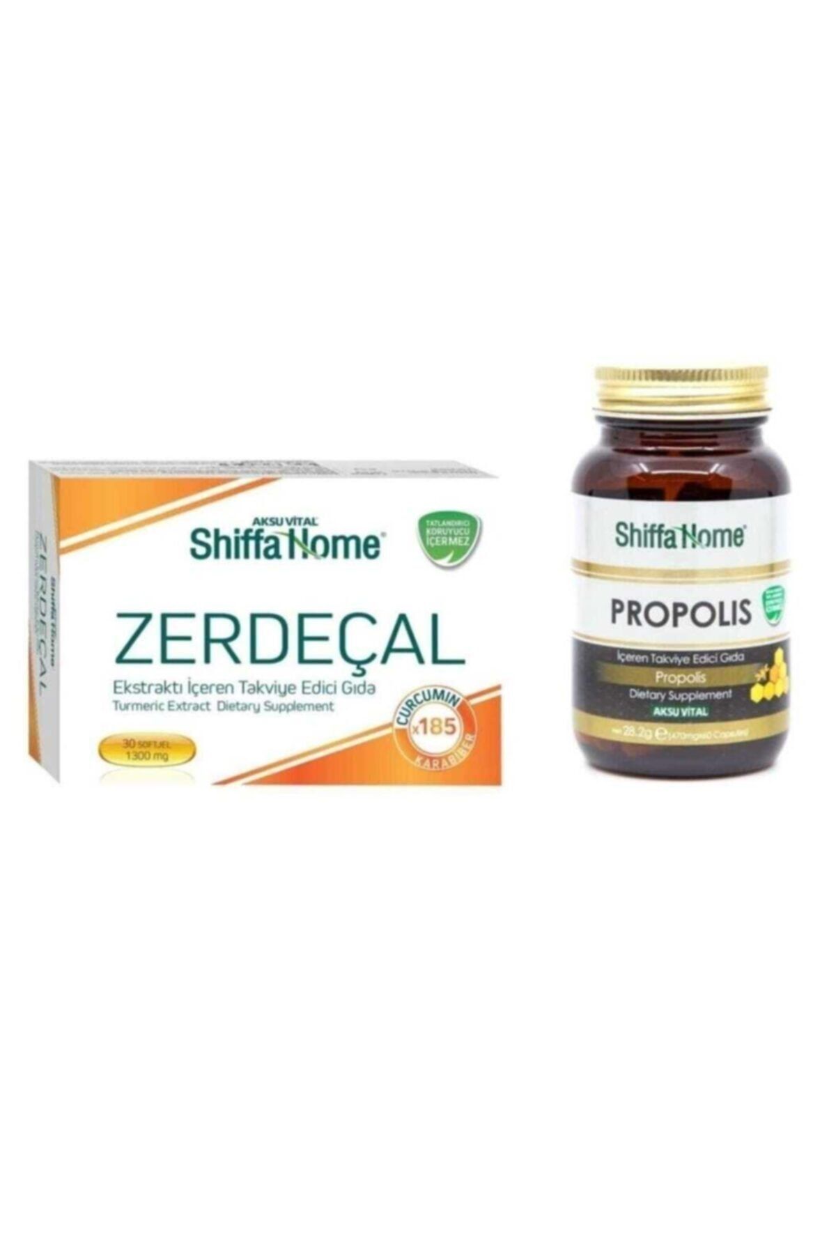 Zerdeçal Kurkumin Ekstrat 1300mg 30 Kapsül & Propolis 470 Mg 60 Kapsül