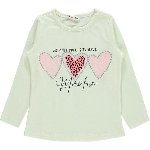 Civil Girls Kız Çocuk Sweatshirt 2-5 Yaş Ekru