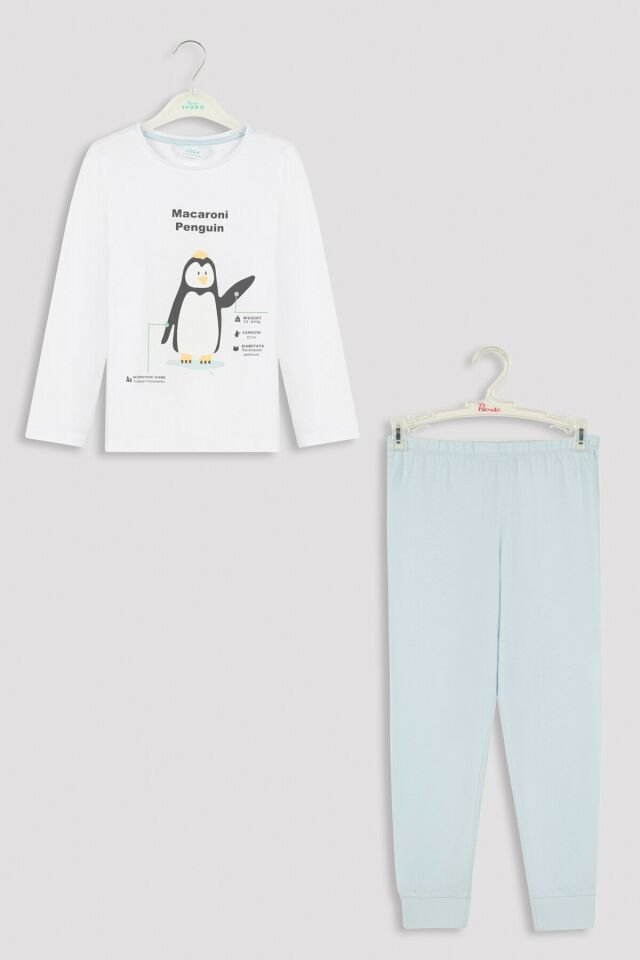 Çok Renkli U.macaroni Penguin Pijama Takımı