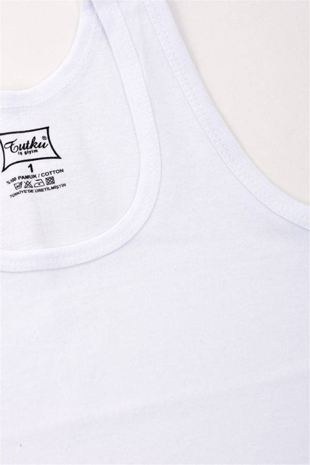 Boy's White Singlet - 6 Pack