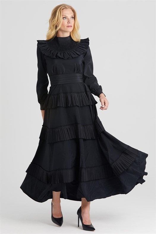 Pleat Frilly Dress